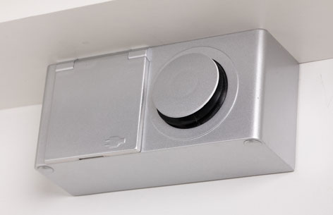 Scandic Spejlskab, 2 døre, Eludtag, LED Lys, hvid -