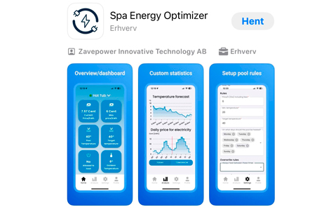 Zavepower Energy Optimizer - app på iPhone