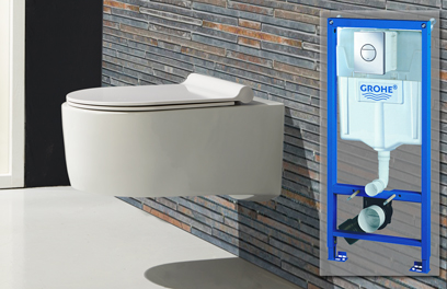 Bergen toilet / høj Grohe cisterne
