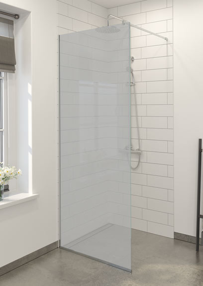 Premium Brusevæg, 8 mm 220cm frostet. Nano