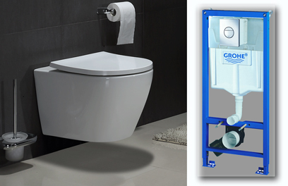 Egernsund toilet / høj Grohe cisterne