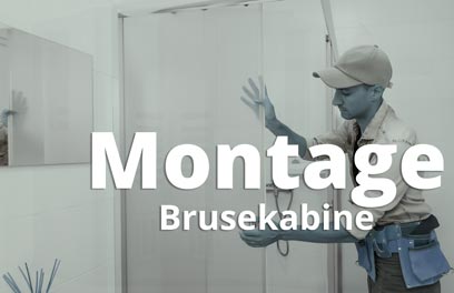 Montage af brusekabine