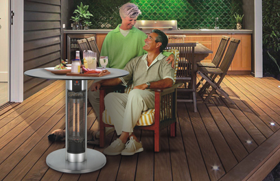 Terrassebord med varme