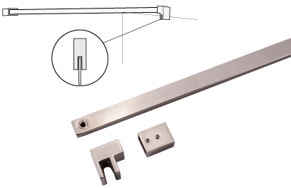 Støttestang firkantet, 130 cm.